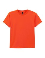 Gildan Baumwoll-T-Shirt für Kinder, Rundhals, White M (170), G5000K – Arancione
