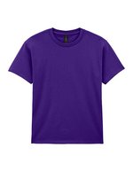 Gildan Baumwoll-T-Shirt für Kinder, Rundhals, White M (170), G5000K – Viola