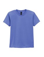 Gildan Baumwoll-T-Shirt für Kinder, Rundhals, White M (170), G5000K – Viola