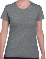 Gildan Heavy Cotton Damen T-Shirt tailliert, White S, G5000L – Graphite Chine