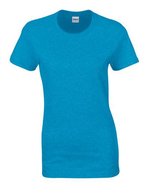 Gildan Heavy Cotton Damen T-Shirt tailliert, White S, G5000L – Chine Saphir