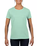 Gildan Heavy Cotton Damen T-Shirt tailliert, White XXL, G5000L – Mint Green
