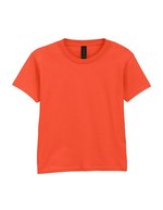 Gildan Softstyle® Jugend-T-Shirt ohne Seitennähte, Black L (140/152), G64000K – Orange