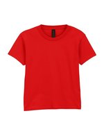 Gildan Softstyle® Jugend-T-Shirt ohne Seitennähte, Black L (140/152), G64000K – Rouge