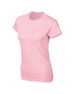 Gildan T-Shirt Softstyle® mit Ripp-Kragen für Damen, White S, G64000L – Bild 5