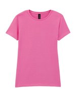 Gildan T-Shirt Softstyle® mit Ripp-Kragen für Damen – Azalea