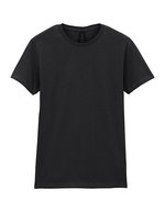 Gildan T-Shirt Softstyle® mit Ripp-Kragen für Damen – Black