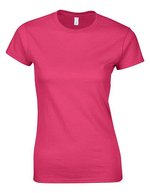 Gildan T-Shirt Softstyle® mit Ripp-Kragen für Damen, White S, G64000L – Heliconia