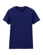 Gildan T-Shirt Softstyle® mit Ripp-Kragen für Damen, White S, G64000L – Marine