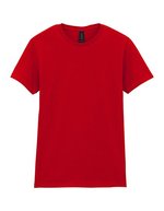 Gildan T-Shirt Softstyle® mit Ripp-Kragen für Damen, White S, G64000L – Rouge