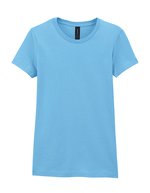 Gildan T-Shirt Softstyle® mit Ripp-Kragen für Damen, White S, G64000L – Ciel