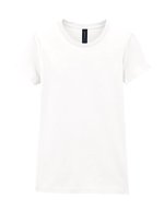 Gildan T-Shirt Softstyle® mit Ripp-Kragen für Damen – White
