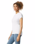 Gildan T-Shirt Softstyle® mit Ripp-Kragen für Damen, White S, G64000L – Bild 7