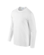 Gildan Langarm T-Shirt mit Ripp-Kragen, White L, G64400 – Bild 5