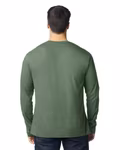 Gildan T-Shirt a Maniche Lunghe con Colletto a Coste, White L, G64400 – immagine 6
