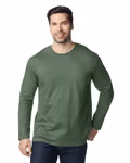 Gildan T-Shirt a Maniche Lunghe con Colletto a Coste, White L, G64400 – immagine 7