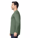 Gildan T-Shirt a Maniche Lunghe con Colletto a Coste, White L, G64400 – immagine 8