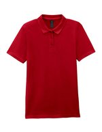 Gildan Piqué Polo mit Taillierung für Damen, White S, G64800L – Cerise Rouge