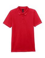 Gildan Piqué Polo mit Taillierung für Damen, White S, G64800L – Rouge