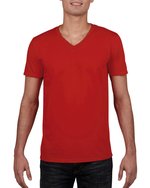 Gildan Softstyle V-Neck T-Shirt Baumwollmix, White S, G64V00 – Bild 3
