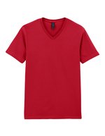 Gildan Softstyle V-Neck T-Shirt Baumwollmix, White S, G64V00 – Cherry Red