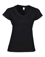 Gildan V-Ausschnitt T-Shirt Softstyle® für Damen, White S, G64V00L – Bild 3