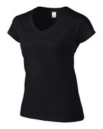 Gildan V-Ausschnitt T-Shirt Softstyle® für Damen, White S, G64V00L – Bild 5