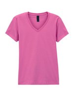 Gildan V-Ausschnitt T-Shirt Softstyle® für Damen, White S, G64V00L – Bild 2