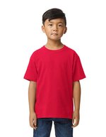 Gildan Softstyle Midweight Kinder T-Shirt Baumwollmischgewebe, White L (140/152), G65000K – Rouge