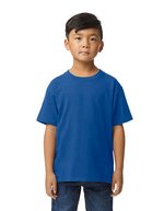 Gildan Softstyle Midweight Kinder T-Shirt Baumwollmischgewebe, White L (140/152), G65000K – Royal