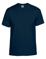 Gildan DryBlend® T-Shirt mit Ripp-Kragen, Black S, G8000 – Marine
