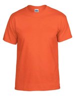 Gildan DryBlend® T-Shirt mit Ripp-Kragen, Black S, G8000 – Orange