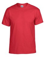 Gildan DryBlend® T-Shirt mit Ripp-Kragen, Black S, G8000 – Rouge