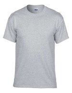 Gildan DryBlend® T-Shirt mit Ripp-Kragen, Black S, G8000 – Sport Gris (Chine)