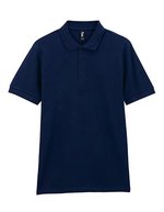Gildan Hammer Piqué Polo mit Seitenschlitzen, White S, G85800 – Blu navy