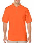 Gildan DryBlend® Poloshirt mit Knopfleiste, Graphite Heather S, G8800 – Orange