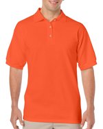 Gildan DryBlend® Poloshirt mit Knopfleiste, Navy XXL, G8800 – Orange