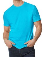 Gildan Gekämmtes Baumwoll T-Shirt, schmaler Schnitt, Baby Blue S, G980 – Caribbean Blue