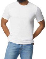 Gildan Gekämmtes Baumwoll T-Shirt, schmaler Schnitt, Baby Blue S, G980 – White