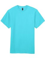 Gildan Hammer T-Shirt aus ringgesponnener Baumwolle, White M, GH000 – Lagoon Blue