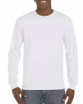 Gildan T-Shirt Manches Longues Hammer en Coton Filé à Anneau, Graphite Heather S, GH400 – White