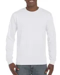 Gildan Langarmshirt Hammer aus ringgesponnener Baumwolle, White L, GH400 – Bild 2