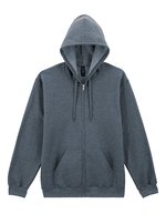 Softstyle® Midweight Fleece Adult Full Zip Hooded Sweatshirt – Dark Heather