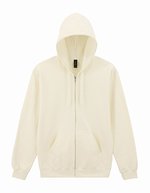 Softstyle® Midweight Fleece Adult Full Zip Hooded Sweatshirt – Off White