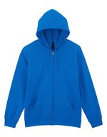 Softstyle® Midweight Fleece Adult Full Zip Hooded Sweatshirt – Royal