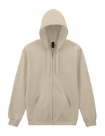 Softstyle® Midweight Fleece Adult Full Zip Hooded Sweatshirt – Sand
