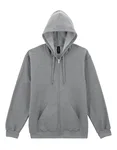 Softstyle® Midweight Fleece Adult Full Zip Hooded Sweatshirt – Sport Grey (Heather)