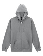 Softstyle® Midweight Fleece Adult Full Zip Hooded Sweatshirt – Sport Grey (Heather)