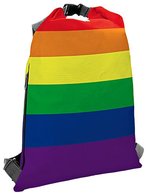 Halfar Rucksack Diamond mit Wickelfunktion, Black 35 x 50 cm, HF15000 – Colorful