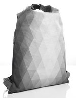 Halfar Rucksack Diamond mit Wickelfunktion, Black 35 x 50 cm, HF15000 – Light Grey
